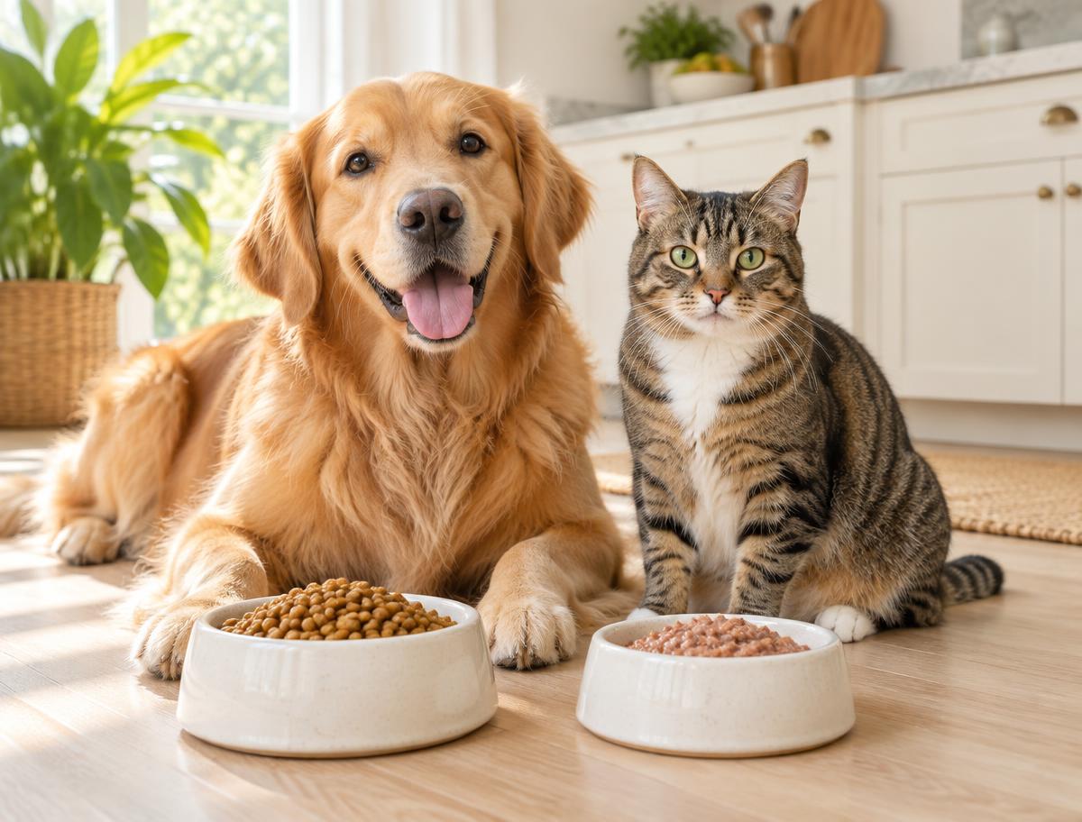 Dog and cat together